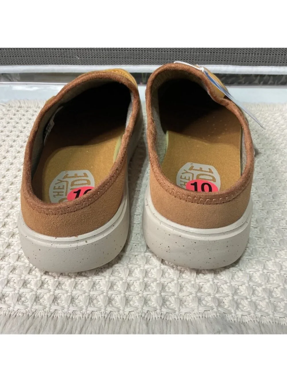 Hey Dude Austin M Workwear Tan/Stucco Slip-On Shoes Size 10 Men's Lightweight